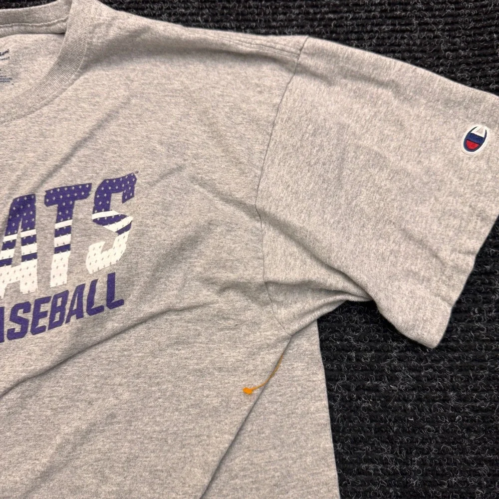 Champion Kansas State Wildcats Baseball T-Shirt Mens XL Gray KSU NCAA Tee - Picture 8 of 11